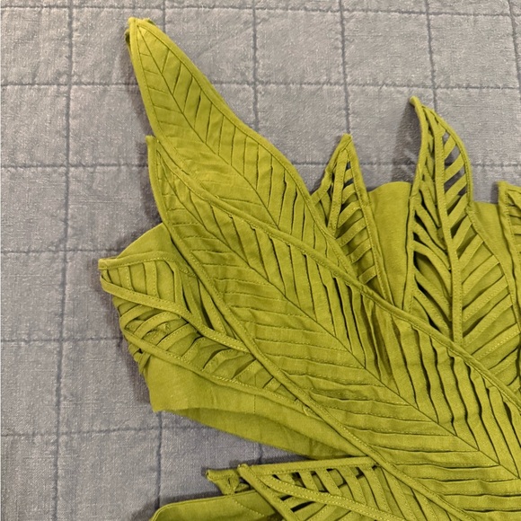 Farm Rio Green Leaves Cut Out Midi Dress S - Picture 11 of 11